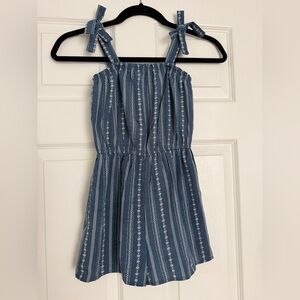 Lily Bleu Blue & White Striped Romper
